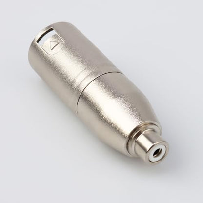 RCA Female to XLR Male Plug Converter Connector Adapter, 2 Pack | 3-Pin XLR Male to RCA Female Adapter with Nickel-Plated Metal Shell, Low-Noise Signal for Mixer, Amp & Audio Gear - style: RCA Female to XLR Male Adapter
