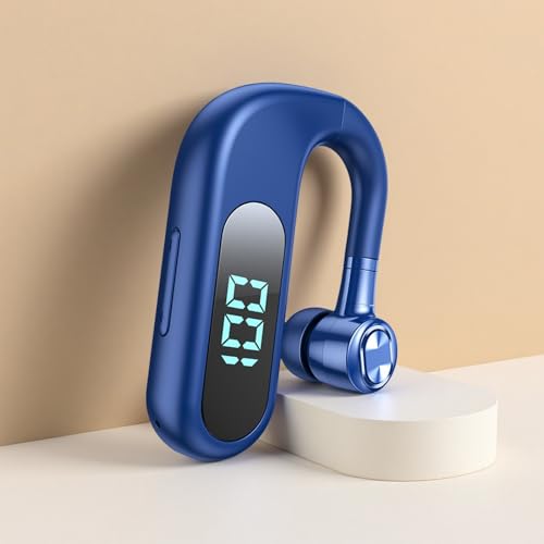 Single Ear Bluetooth Headphone V5.2 Single Noise Cancelling Wireless Earphones, Hands-Free Headset for Truck Drivers/Home/Office Work Left and Right Ear Compatible Painless Wear-V13(Blue). - color: Single Ear Headphone V13 Blue