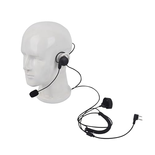 Behind The Head AVPH5 Earpiece, Boom Mic Headset with Finger Ptt for Midland lxt630vp3 lxt500vp3 gxt1050vp4 1000g gxt FRS gmrs lxt630pa lxt600pa gxt1000vp4 avph4 avph5 GTX 1000 lxt600 Radios