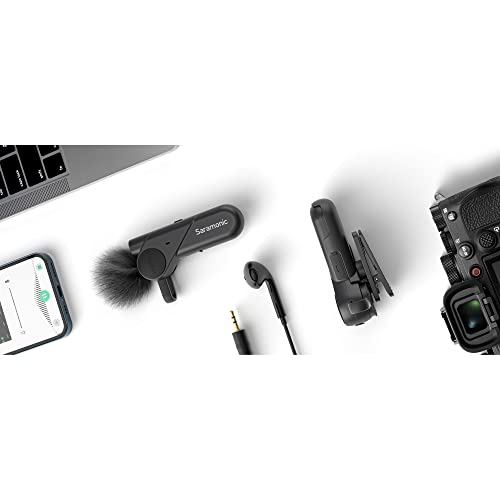 Saramonic BTW | Wireless Bluetooth Clip-On Microphone with 3.5mm Headphone Out & Noise Reduction for Computers, Smartphones, Tablets & More