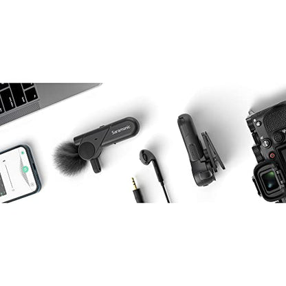 Saramonic BTW | Wireless Bluetooth Clip-On Microphone with 3.5mm Headphone Out & Noise Reduction for Computers, Smartphones, Tablets & More