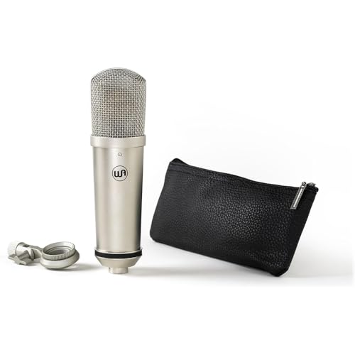 Warm Audio WA-87jr SE Large-Diaphragm Cardioid Condenser Microphone (Nickel) Bundle XLR-P20T Pro 20 ft XLR Microphone Cable, Pop Filter