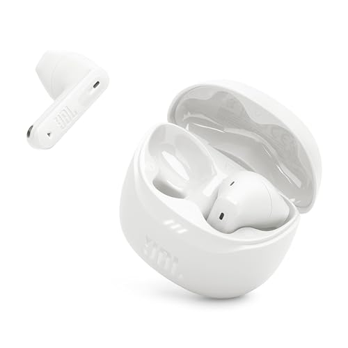 JBL Tune Flex 2 - True Wireless Noise Cancelling Earbuds Spatial Sound and Smart Ambient Technology, 6 mics for Perfect Calls, up to 48Hrs of Playback, IP54 Dust & Water Resistant (White) (Renewed) - color: White