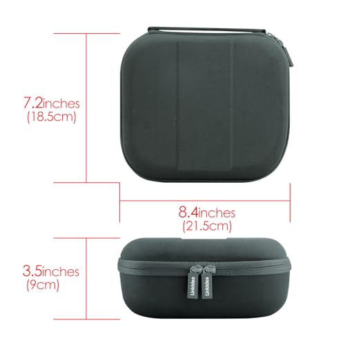 Linkidea Headphones Carrying Case Compatible with Audio-Technica ATH-M50X, ATH-GDL3 and More, Protective Hard Shell Travel Bag with Cable, Charger Storage (Dark Grey)