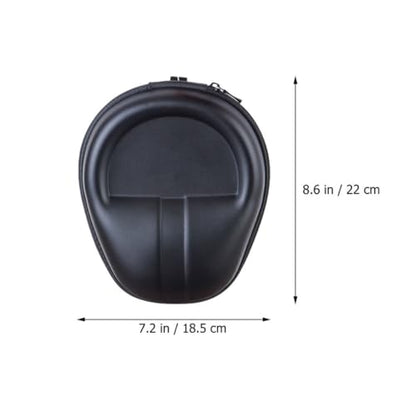 OUNONA Protective Over-Ear Headset Carrying Bag Eva Hard Case Large Travel Pouch for Headphone Storage Organizer Compatible with Pilot Headsets Black