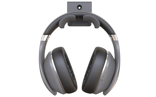 Headphone Wall Mount, Under Desk Headphone Hanger, Controller Holder, Gamepad Controller Holder, Adhesive/Screws, Universal Hanger Hook (Grey) - color: grey