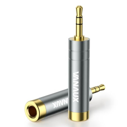 VANAUX 1/4'' to 3.5 mm Headphone Adapter 2PACK, 3.5 mm(1/8'') Plug Male to 6.35 mm (1/4'') Jack Female Stereo Adapter for Headphone, Guitar, Digital Piano, Speaker, Amplifier