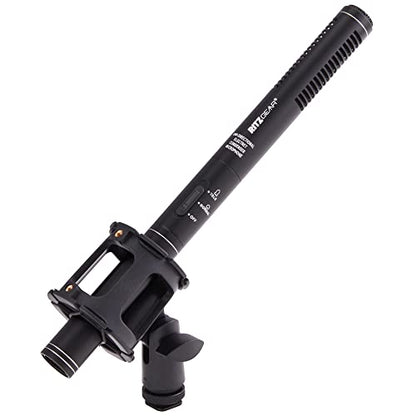 Professional Video & Broadcast Microphone | 10.8" Unidirectional Condenser Shotgun Mic for Indoor & Outdoor Film, Interview & Studio Recording for Camcorders and DSLR Camera - Black
