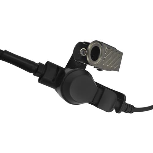 2-Way Radio Earpiece Nylon Acoustic Braided Tube Ear Coils Knitted Replacement for Left Right Surveillance Walkie Talkie Headset(Color) (Black)