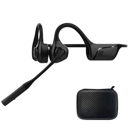 Open-Ear Bluetooth Wireless Trucker Headset with Microphone | Bluetooth Headphones with Noise Cancelling Mic , Wireless Headset with Mic for Work, Workout, Driving, Call - color: Black