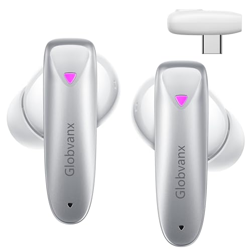 Gaming Earbuds with Low Latency, Bluetooth 5.3, 3D Sound, Wireless for PC, Consoles & VR, White