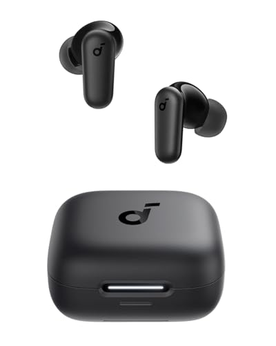 Soundcore P30i by Anker Noise Cancelling Earbuds, Hands-Free Viewing | Strong and Smart Noise Cancelling, Powerful Bass, 45H Playtime, 2-in-1 Case and Phone Stand, IP54, Bluetooth 5.4 - color: Black