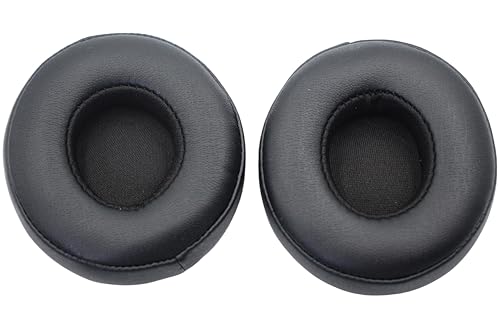 Solo 3 Wireless Earpads Replacement for Beats Solo2 Wired Headphone - Black | Fit for Beats Solo 3/Solo 2 Wireless/Wired A1796/B0534 Headphone, Dust Proof Protein Leather Cushions with Memory Foam Covers - color: Black