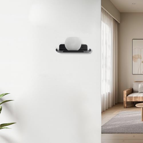 8" Floating Shelves, Metal Wall Shelf for Wall Storage, for Smart Home, Speakers, Internet Router, Security Camera, for Bedroom, Bathroom, and Living Room (Black),8 inchx 6.3 inchx1.5 inch