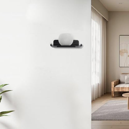 8" Floating Shelves, Metal Wall Shelf for Wall Storage, for Smart Home, Speakers, Internet Router, Security Camera, for Bedroom, Bathroom, and Living Room (Black),8 inchx 6.3 inchx1.5 inch