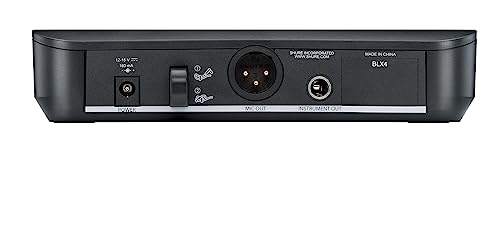 Shure BLX4 Wireless Receiver H10 Band (542–572 MHz) – Single-Channel BLX Series Receiver, QuickScan Frequency Selection, XLR & 1/4" Outputs, Up to 300 ft Range - style: Standard
