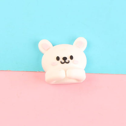 6pcs Cute Silicone Bear Desktop Cable Organizer with Hooks, Multi-Functional Wire Fixer for Mouse Earphone Data Cable, Traceless No-Nail Desk Drawer Utility Hooks