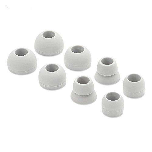 Replacement Silicone Eartips Earbuds Eargels Compatible with Beats by dr dre Powerbeats 3 Wireless Stereo Earphones (Grey) - color: Grey
