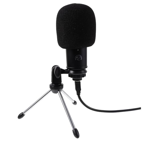 Kisangel USB Condenser Microphone Set for Streaming and Gaming Cardioid Polar Pattern Laptop Compatible Mute Button and Headphone Jack for Video Calls and Podcasts Style