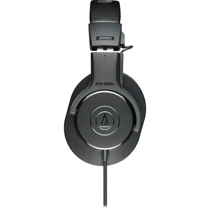 Audio-Technica ATH-M20x Professional Studio Monitor Headphones, Black (AUD ATHM20X) + Microfiber Cleaning Cloth + Headphone Stand + Headphone CASE + Goby Labs Headphone Cleaner 4 fl oz