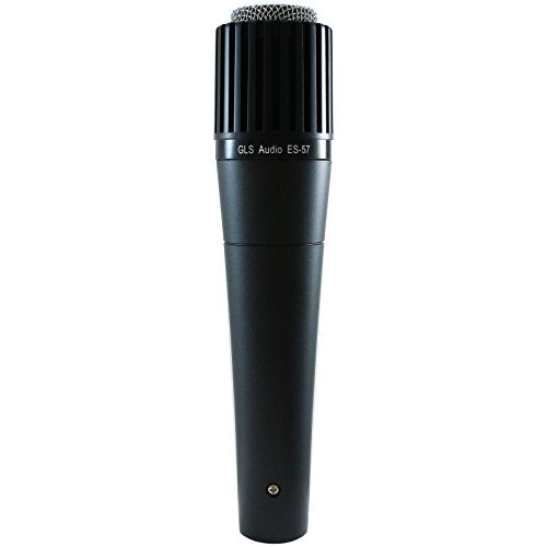 악기 마이크 ES-57 및 마이크 클립 - 프로페셔널 시리즈 ES57 다이나믹 카디오이드 단방향 - 악기, 드럼, 타악기, 보컬 등용 - 노래를 위한 전문 마이크