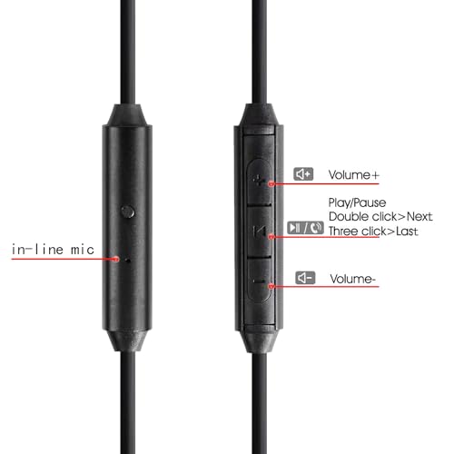 FAAEAL Solo4 Coiled Audio Cable Replacement for Marshall Major3 Major4 Beats Studio3 Solo3 Headsets 3.5mm to 3.5mm in-line Mic Volume Control Headphone Cord 4.2ft-8ft - size: 4.2ft-8ft(new style mic)