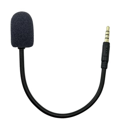 3.5mm Microphone Replacement 4 Pole Plug Noise Cancelling | for iPhone 7 7s 6 6s, for iPad Android Phone, Universal Detachable Boom Gooseneck Mic, for YouTube Video