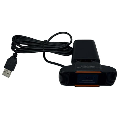Webcam Webdaraz 1080P HD Autofocus with Stereo Microphone, USB Plug & Play Web Camera for PC/Laptop, Online Classes, Video Calls, Skype, Zoom – W01