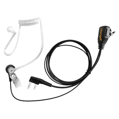 Walkie Talkies Earpiece with Mic 2 Pin Acoustic Tube Headset Compatible with, for Retevis RT22 RT68 Pxton Baofeng BF-888S BF-T26 Kenwood BTECH walkie Talkie, Two Way Radio Earpiece - color: KTDG-1