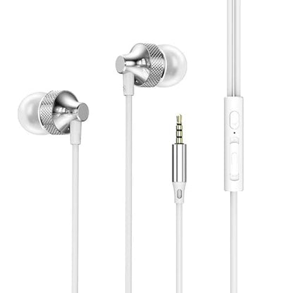 Pro Gaming Earphones with Built-in Microphone, 3.5mm & USB-C Options, 10mm Dynamic Driver for Spatial Audio, Smart in-Line Control, Secure Fit for PC, PS5, Xbox, Switch & Mobile - color: White, style: 3.5mm