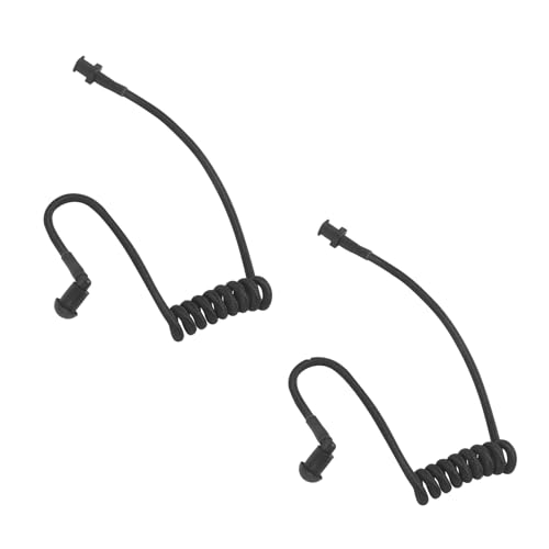 WODASEN Replacement Braided Nylon Fiber Acoustic Coil Tube Moisture Resistant Waterproof Color for Radio Earpiece (PureBlack-2) - color: PureBlack-2
