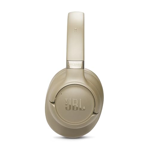 JBL Tune 780NC - Wireless Over-Ear Adaptive Noise Cancelling Headphones with Powerful Hi-Res JBL Pure Bass Sound and Spatial Sound, with Up to 76 Hours of Battery Life, Plus Speed Charge (Beige) - color: Beige