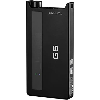 TOPPING G5 Hi-Res Portable DAC and Headphone Amplifier – USB, Bluetooth LDAC, NFCA Amp, ES9068AS DAC, Up to 1200mW Output, for IEMs & High-Impedance Headphones (Black)