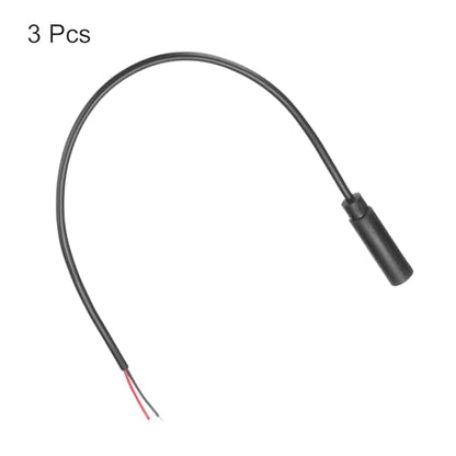 MECCANIXITY 3pcs 3.5mm Female Jack to Bare Wire Open End Replacement TRS 2 Pole Stereo 1/8" Mono Audio Cable Plug Jack for Earphone Headphone Cable Repair, 0.25m - size: 0.30m