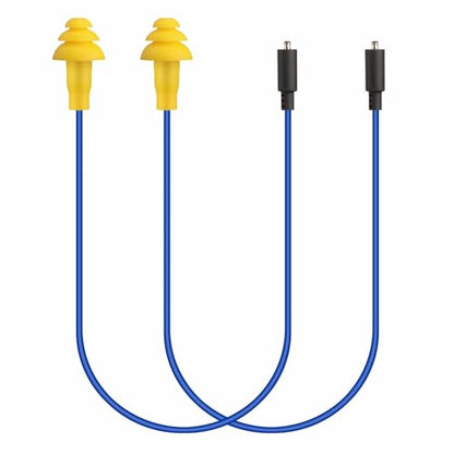 2pcs Replacement Work Earbuds Cables for Model#MI04N Wireless Neckband Replaceable Earbuds (Blue & Yellow - color: Blue & Yellow