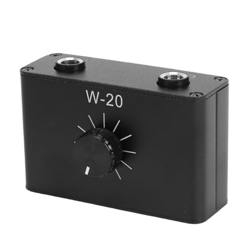 Zunate Line Volume Attenuator, 6.35mm 1/4 Inch Inline Audio Level Controller with Knob, Passive Signal Adjuster for Dynamic Microphones, Guitars, Keyboards, Studio Monitor Line Control