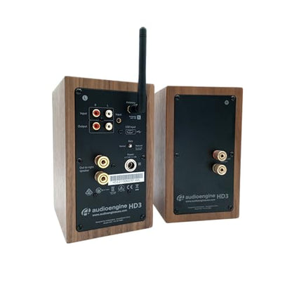 Audioengine A2 HD (HD3) Wireless Computer Speakers – Bluetooth Desktop | Speakers with DAC, Headphone Amplifier and USB Audio - Walnut - color: Walnut, style: HD