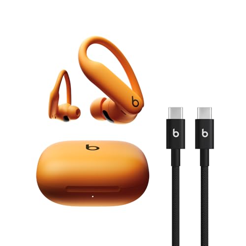 Beats Powerbeats Pro 2 - Wireless Bluetooth Earbuds with USB-C Charging Cables (1.5 m) - Electric Orange - color: Electric Orange, style: Powerbeats Pro 2 and USB-C Cable
