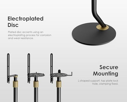 FITUEYES Universal Speaker Stand Pair, with Height Adjustable, Black,1 Pair - color: Black