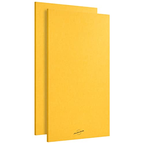 Acoustic Panels, 2 Pack, Large, 46" x 23", Yellow - color: Yellow, size: 2 Panels