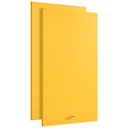 Acoustic Panels, 2 Pack, Large, 46" x 23", Yellow - color: Yellow, size: 2 Panels