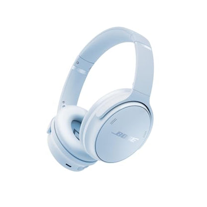 Bose QuietComfort Headphones - Wireless Bluetooth Headphones, Active Over Ear Noise Cancelling and Mic, USB-C Charging, Deep Bass, Up to 24 Hours of Playtime, Ice Blue - Limited Edition Color - color: Ice Blue