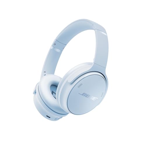 Bose QuietComfort Headphones - Wireless Bluetooth Headphones, Active Over Ear Noise Cancelling and Mic, USB-C Charging, Deep Bass, Up to 24 Hours of Playtime, Ice Blue - Limited Edition Color - color: Ice Blue