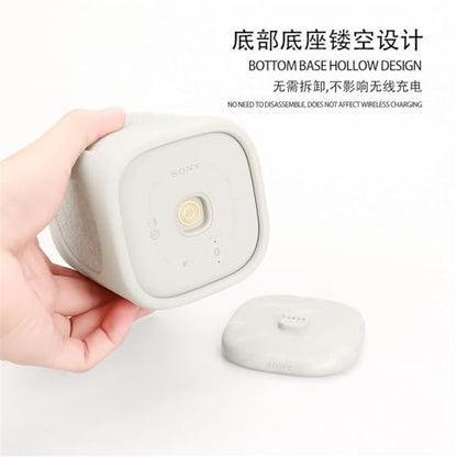 DAYJOY Soft Silicone Protective Case Cover Compatible with Sony LinkBuds Wireless Portable Bluetooth Speaker,Protective Skin Sleeve Shell Speaker Accessories (Grey) - color: grey