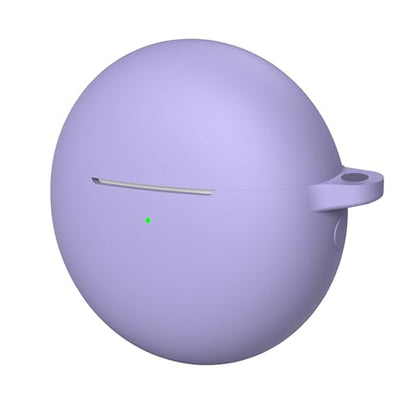 Durability Silicone Protective Cover for Wireless Earbuds with AntiScratch Design with Carrying Hook - color: Purple