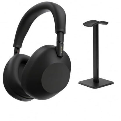 Sony WH-1000XM6 Wireless Noise Canceling Headphones, HD NC Processor QN3, 12 Mics, Adaptive NC Optimizer, Black, with Headphone Stand, 1-Year Warranty - color: Black