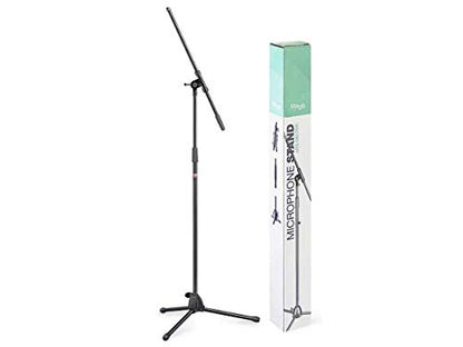 Stagg Tripod Boom Microphone Stand with Folding Legs - Black - size: 103 to 166 cm, style: Boom Stand