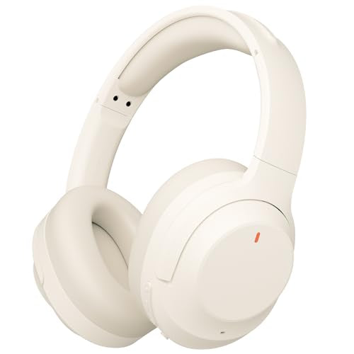 Upgraded Pro‑level Hybrid Active Noise Cancelling Headphones, HD Sound & Big Bass, 2X Softer Comfort, Long ANC Playtime, Wireless Over-Ear Bluetooth Headphones Perfect for Home Office|Travel|Pair - color: Light Yellow