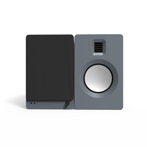 Kanto TUK Powered Speaker with Headphone Out | Built-in USB DAC | Dedicated RCA with Phono Pre-amp | Bluetooth | AMT Tweeter | 5.25" Driver | Pair | Matte Grey - color: Matte Grey
