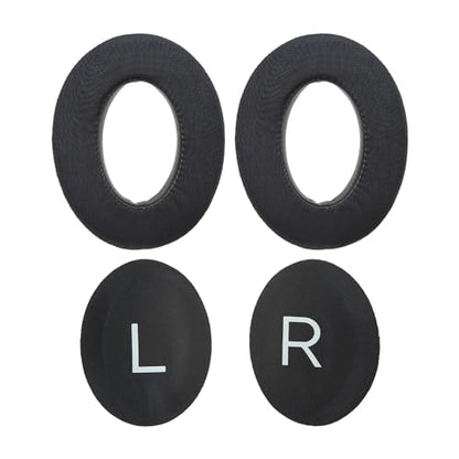 Ear Cushions for Bose QuietComfort 45 QC45 QC35 ii QC35 Ear Pads Headphones Gel Earpads Replacement with Upgraded Memory Foam, Cooling Silicone Gel and Milk Silk Fabric - color: QC45 Black, style: Milk Silk Fabric+Silicone Gel